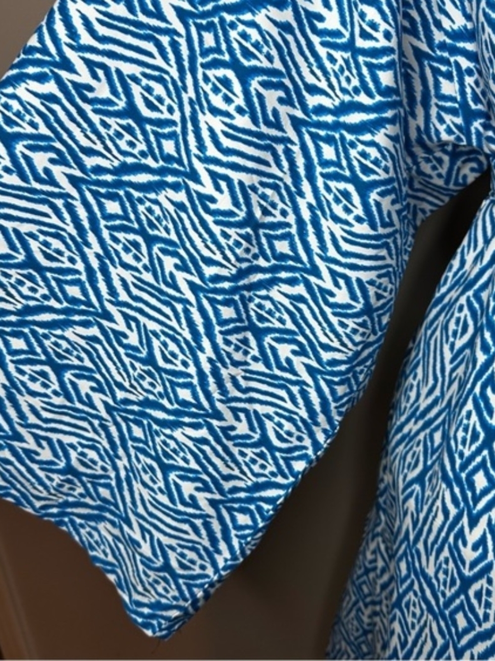 Coolibar Women's Blue Ikat Print Swim Cover-Up Dress - Size Medium - Picture 6 of 13